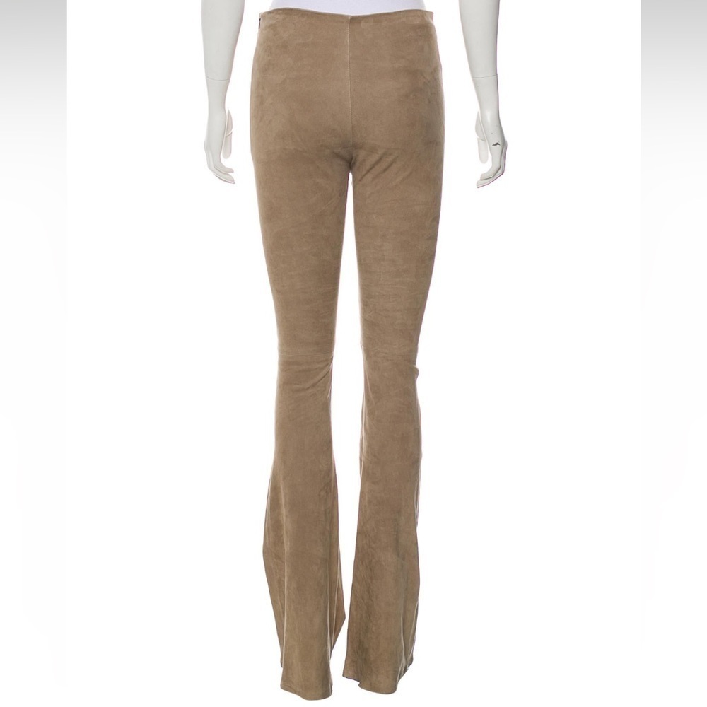 Sablyn Suede Leather Flared Pants - taupe - perfect condition - Picture 4 of 5